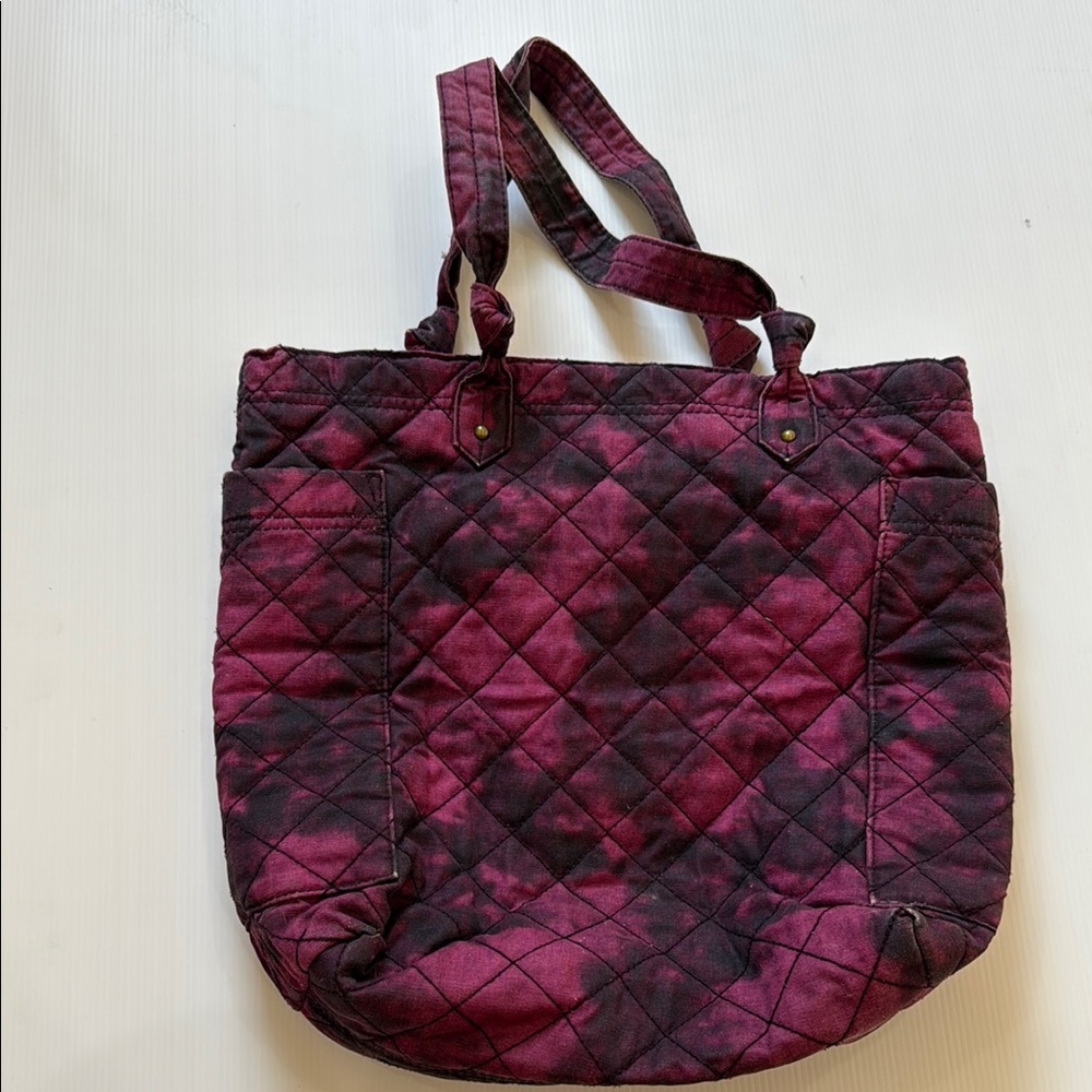 American Eagle Outfitters Red Quilted Tote Bag